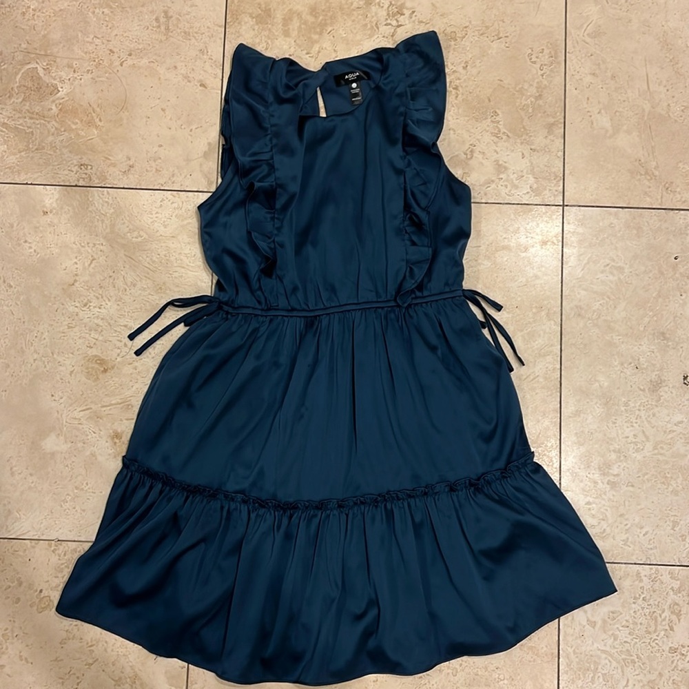 Aqua Girls navy blue dress